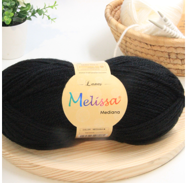 Lana Mediana Negro -40