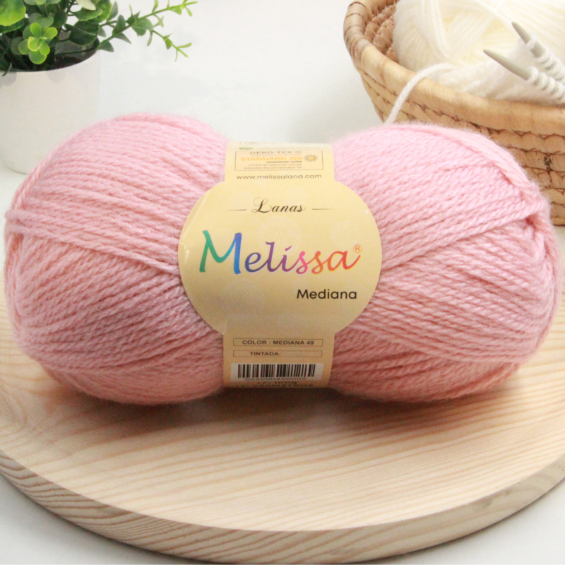 Lana Mediana Rosa Pastel -49 Lana Mediana Rosa Pastel -49
