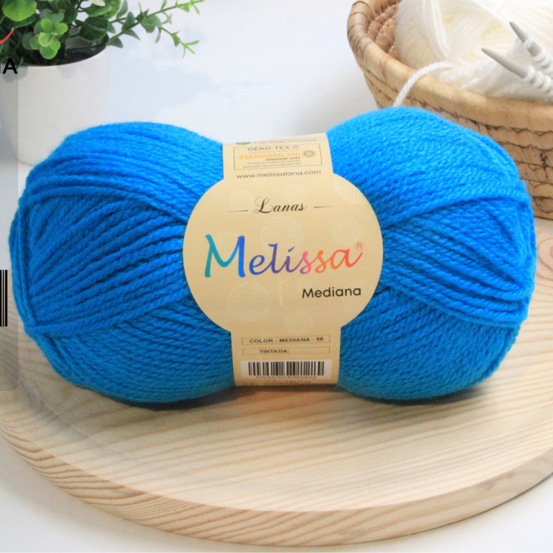 Lana Mediana Azul Intenso- 56