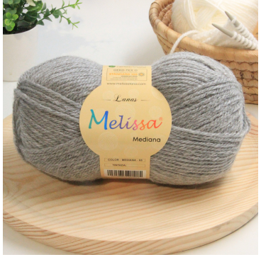 Lana Mediana Gris Melange 65