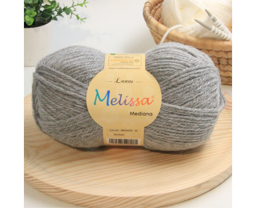 Lana Mediana Gris Melange 65