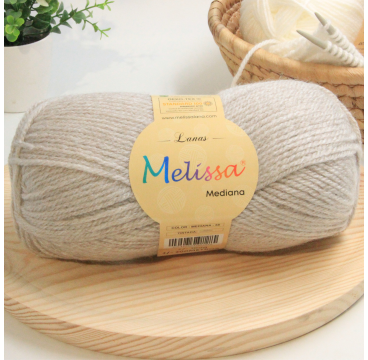 Lana Mediana Beige Melange -68