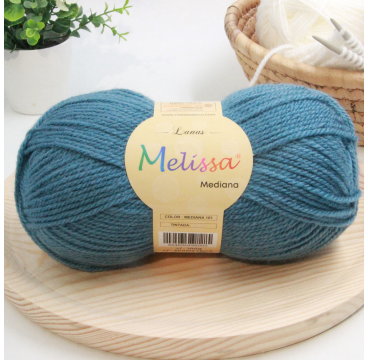 Lana Mediana Azul Grisáceo 101