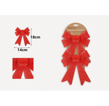 Lazo de navidad pack 2 uds ROJO