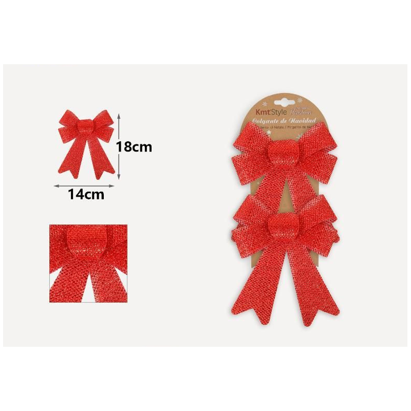 Lazo de navidad pack 2 uds ROJO