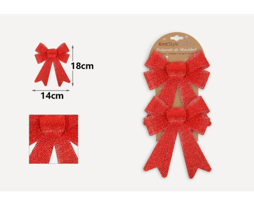 Lazo de navidad pack 2 uds ROJO