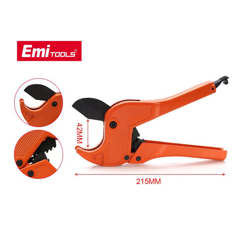 Industrial Cizallas para tubos de plástico de hasta 42 mm, con cuchilla de acero y mango de seguridad