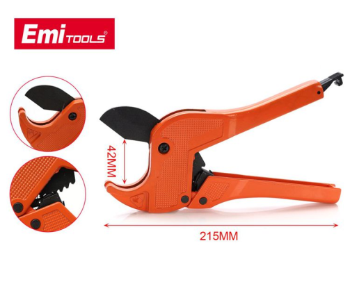 Industrial Cizallas para tubos de plástico de hasta 42 mm, con cuchilla de acero y mango de seguridad