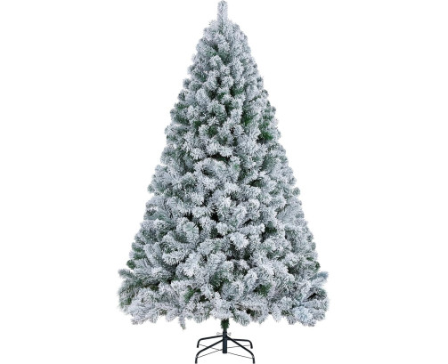 Arbol de Navidad Nevado 180 cm, Arbol de Navidad con Nieve  Agujas de PVC de 500 Puntas