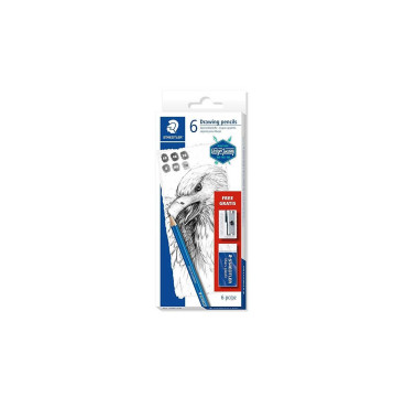 Set de 6 Lapices de Grafito Staedtler Lumograph