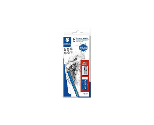 Set de 6 Lapices de Grafito Staedtler Lumograph