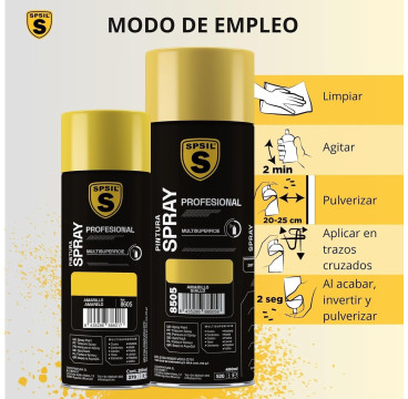 SPSIL Pintura Spray 400ml,Color ( Blanco)( Negro) Spray Acrílico para Metal / Madera / Plástico