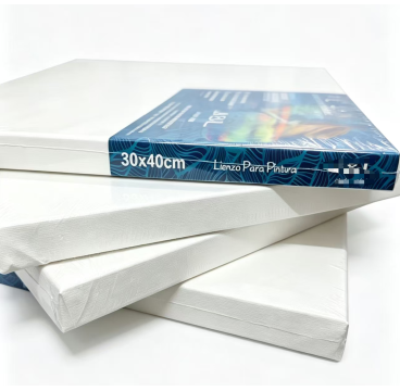 Lienzos Para Pintar 30x40 CM Pack 2 Unidades Bastidor Madera 24 MM