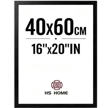 Marco de Foto 40x60cm (Negro) MOD-254 Hecho de Madera, Ancho de moldura 2cm