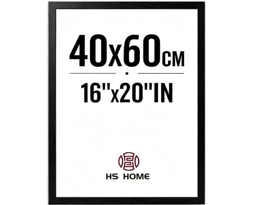 Marco de Foto 40x60cm (Negro) MOD-254 Hecho de Madera, Ancho de moldura 2cm