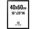 Marco de Foto 40x60cm (Negro) MOD-254 Hecho de Madera, Ancho de moldura 2cm