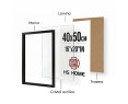 Marco de Foto 40x60cm (Negro) MOD-254 Hecho de Madera, Ancho de moldura 2cm