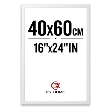 Marco de Foto 40x60cm (Blanco) MOD-254 Hecho de Madera, Ancho de moldura 2cm