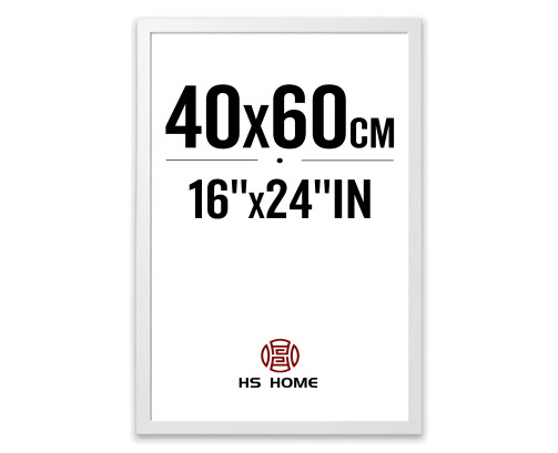 Marco de Foto 40x60cm (Blanco) MOD-254 Hecho de Madera, Ancho de moldura 2cm