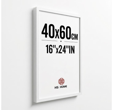 Marco de Foto 40x60cm (Blanco) MOD-254 Hecho de Madera, Ancho de moldura 2cm