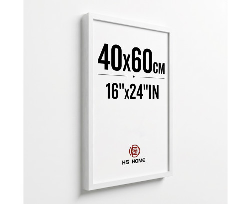 Marco de Foto 40x60cm (Blanco) MOD-254 Hecho de Madera, Ancho de moldura 2cm