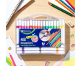 48 rotuladores de colores gruesos, lavables, con caja de almacenamiento
