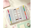 48 rotuladores de colores gruesos, lavables, con caja de almacenamiento