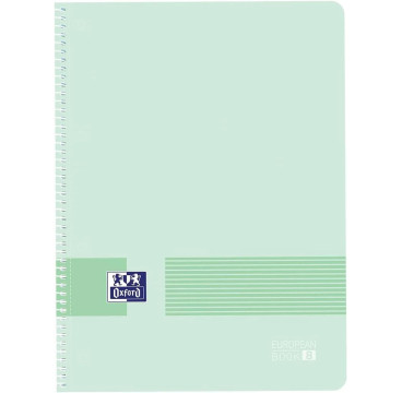 Cuaderno Espiral Europeanbook 5 5X5 mm A4+ 120 Hj T/pp Oxford Live & Go Colores Pastel Surtidos