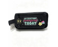 Estuche escolar 4 cremalleras Negro