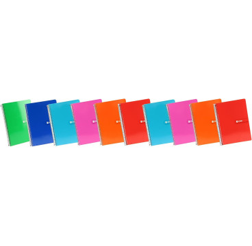 pack10 Cuaderno Enri - Espiral - Cartón A5- Cuarto - 4x4 - 80 hojas - 60 g