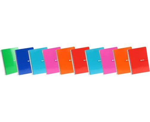 pack10 Cuaderno Enri - Espiral - Cartón A5- Cuarto - 4x4 - 80 hojas - 60 g