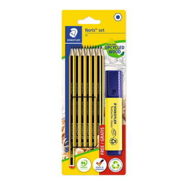 12 Lápices de Grafito Noris HB + Flúor Staedtler