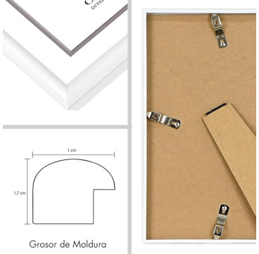 Marco de fotos PVC  MOD 316-MOD 312 (Negro) (Blanco) Cuadro de pared ideal para fotos y diplomas