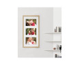 Marcos de Foto Multiples 10x15cm (Mod-3680) (Roble)（Blanco）10x15cm Incluida, Frente de Vidrio (Medida 20x40cm )