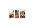 Marcos de Foto Multiples 10x15cm (Mod-3680) (Roble)（Blanco）10x15cm Incluida, Frente de Vidrio (Medida 20x40cm )