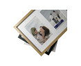 Marcos de Foto Multiples 10x15cm (Mod-3680) (Roble)（Blanco）10x15cm Incluida, Frente de Vidrio (Medida 20x40cm )