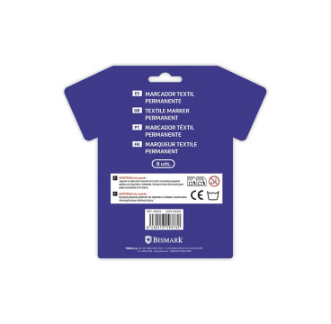 Permanente Textil Bismark Set 8 Unidades Colores Pastel o Colores Vivos, Punta 2,6mm