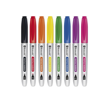 Permanente Textil Bismark Set 8 Unidades Colores Pastel o Colores Vivos, Punta 2,6mm