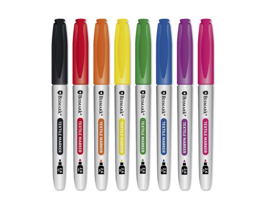 Permanente Textil Bismark Set 8 Unidades Colores Pastel o Colores Vivos, Punta 2,6mm