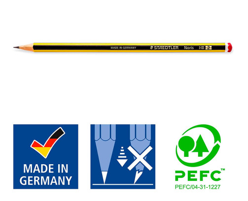 Staedtler Noris - Lapiceros, Material Escolar,, HB2, 12 Unidad
