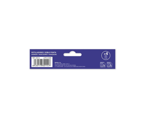 Blister 12 Rotuladores Lettering Doble Punta Bismark 330114