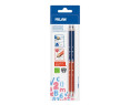 MILAN BWM10294 - Blíster con 2 lápices bicolores, color azul y rojo