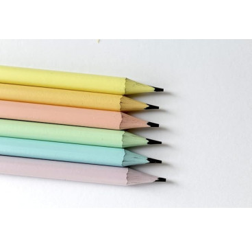 Bismark Set 6 Lapiceros Pastel con Goma y Sacapuntas