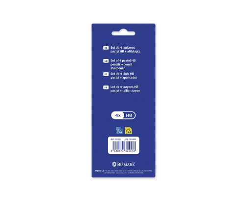 LAPIZ PASTEL HB BLISTER 4U.+ AFILALAPIZ