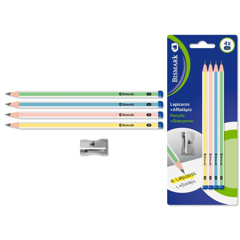 LAPIZ PASTEL HB BLISTER 4U.+ AFILALAPIZ