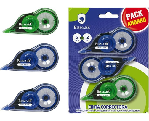 Bismark Cinta Correctora 12M 3 unidades