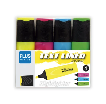 Marcador Fluorescente Plus Office TextLiner 3.2 Neón Surtidos/Blíster 4 ud.