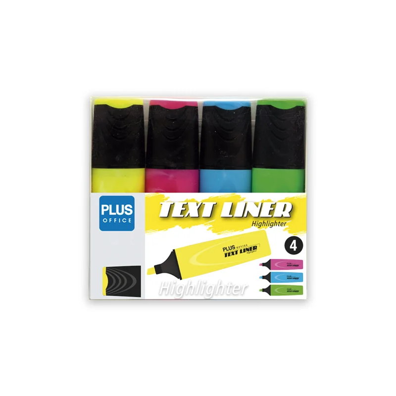 Marcador Fluorescente Plus Office TextLiner 3.2 Neón Surtidos/Blíster 4 ud.