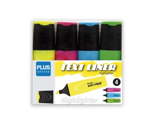 Marcador Fluorescente Plus Office TextLiner 3.2 Neón Surtidos/Blíster 4 ud.