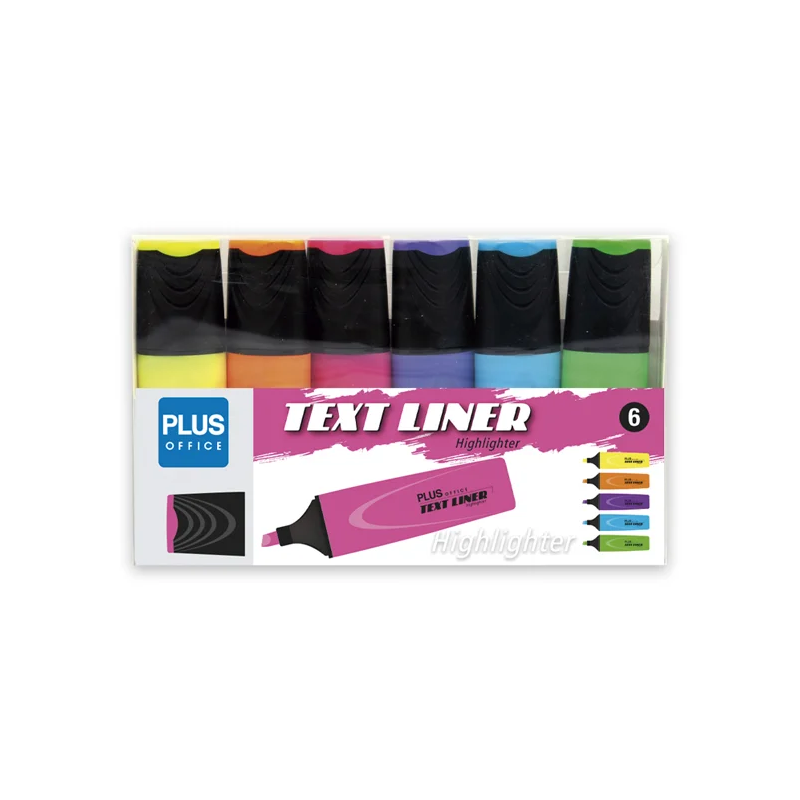 Marcador Fluorescente Plus Office Textliner 3. 2 Neón Surtidos/blíster 6 ud.